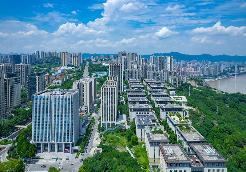 2023年8月4日，重慶，區(qū)塊鏈數(shù)字經(jīng)濟(jì)產(chǎn)業(yè)園。